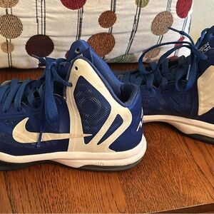 Nike Kids Blue and White basketball Sneakers